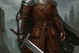 draw dnd fantasy character design or similar concept art