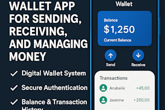 build wallet app for sending receiving and managing funds