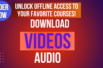 scrape downloadable course videos, images form any website