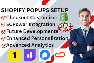 setup shopify popups 1click qikify sales ecomsend claspo popupsmart poptin exit