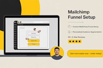 set up email campaign with ab teating, lead nuturing using mailchimp