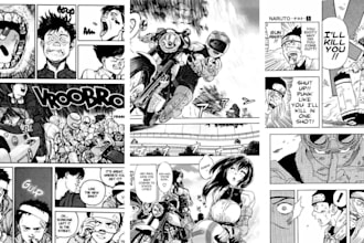 draw manga, comic, anime, webtoon, storyboard, and professional manga comic page