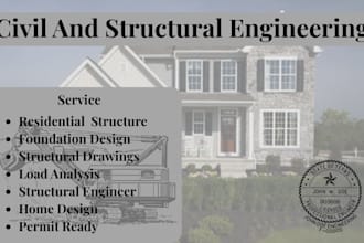 design and analyze residential house structures