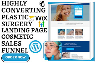 build plastic surgery landing page cosmetic website body contouring sales funnel
