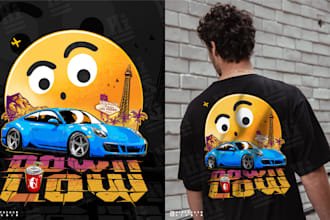 make car illustration for merchandise and t shirt design