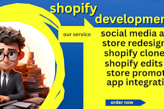 expert shopify design, redesign, editing, cloning, customization, and promotion