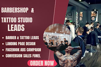 generate barber leads tattoo leads that convert with barbershop website