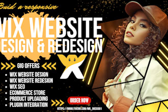 do wix website design, design wix landing page and wix website development