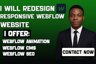 design, redesign, and develop webflow sites with expert figma conversion bugs