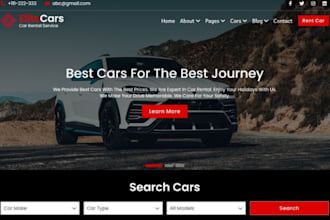 car rental website  car dealership with booking system