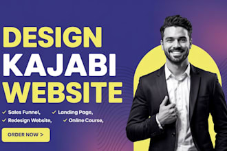 design kajabi website or sales funnel landing page
