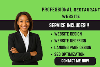 design restaurant website catering website food website cafe website