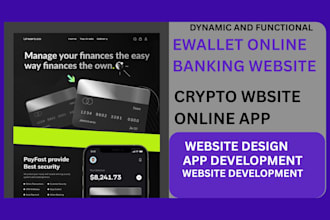 build ewallet online banking website crypto wallet app ewallet web crypto web