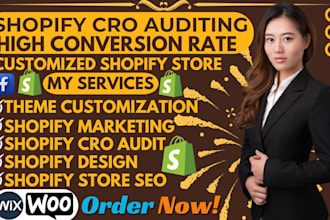 increase shopify cro conversion rate shopify audit redesign shopify store