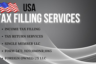 file irs forms 5472 1120 1065 1040nr for non residents llc