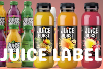 create best juice label design