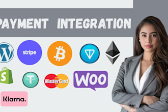 integrate paypal klarna stripe crypto payment gateway into ecommerce website