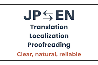 translate and localize from english to japanese and vice versa