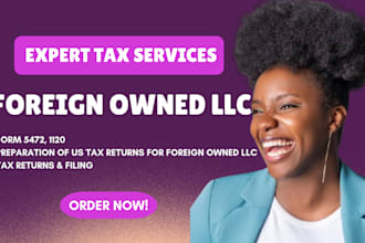 file and fax US tax forms 1120 and 5472 for non resident US llc
