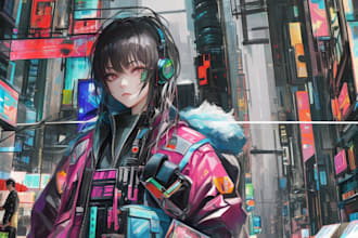 create amazing cyberpunk, sci fi, and portrait artwork