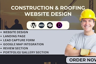 design construction website contractor website roofing website plumbing website