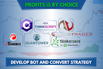 develop strategy for ninjatrader, ctrader, quantower, thinkorswim, tradingview