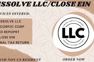 dissolve llc, wyoming llc, close ein, delaware llc, s corp, annual report