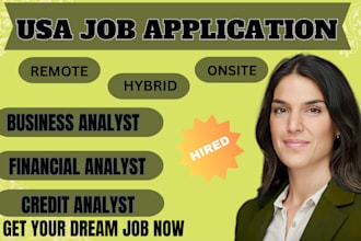 job search and apply for financial business credit analyst role reverse recruit