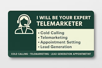 be your expert cold caller and appointment setter