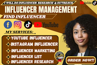 find youtube instagam tiktok influencers shoutout influencer marketing list