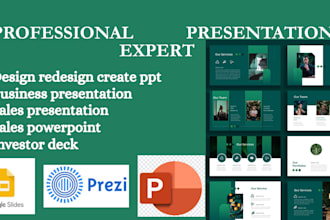 do pitch deck presentation design, powerpoint presentation design, google slides
