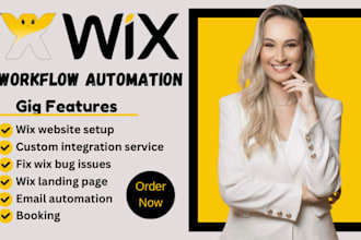 set up wix website email automation workflow integration