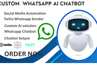 setup whatsapp ai chatbot with dialogflow twilio, ai virtual assistance, gpt ai
