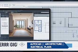 do architectural drawings, electrical plan layout and lighting design in autocad