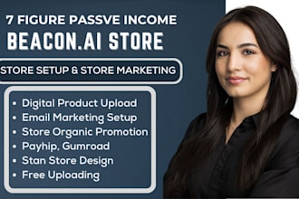 do beacon ai store setup, stan store marketing, payhip, gumroad pensight beacons