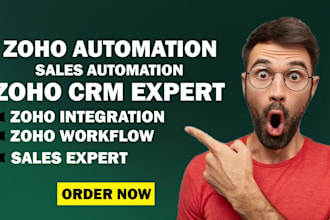 setup zoho CRM integration zoho site campaign automation for sales