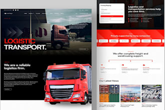 build or edit trucking, transport, freight broker, dispatch, logistics website
