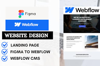 develop figma to webflow website design and redesign landing page developer