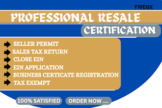 get you resale certificate, seller permit of all USA states