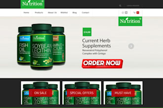design supplement shopify website nutraceutical website private label store