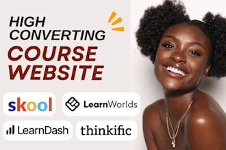 setup elearning website skool simplero thinkific learnworlds online course site