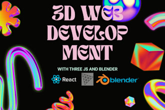 develop 3d animated website threejs blender web3 webgl opengl reactjs