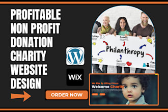 design profitable non profit charity ngo fundraising donation website