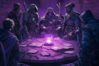 draw dnd character or dnd party art
