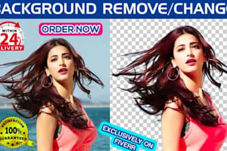 cut out images, remove bg, product image editing in 3 hours