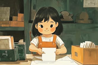 do children story book illustration, mechanical stamp, pe stamp, city permit USA
