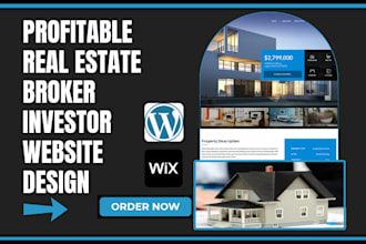 design stunning real estate website investor broker real estate agent website