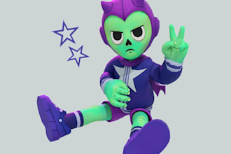 model your character in low poly 3d