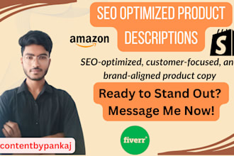 write SEO product descriptions for amazon and shopify stores