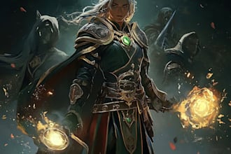 make a dnd and d and d character art illustration for you